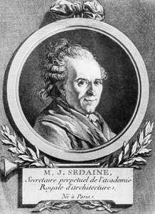 Porträt von Michel-Jean Sedaine, graviert von Pierre Charles Levesque